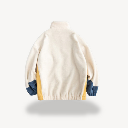 Elarova | Herren-Colorblock-Fleecejacke mit Reißverschluss