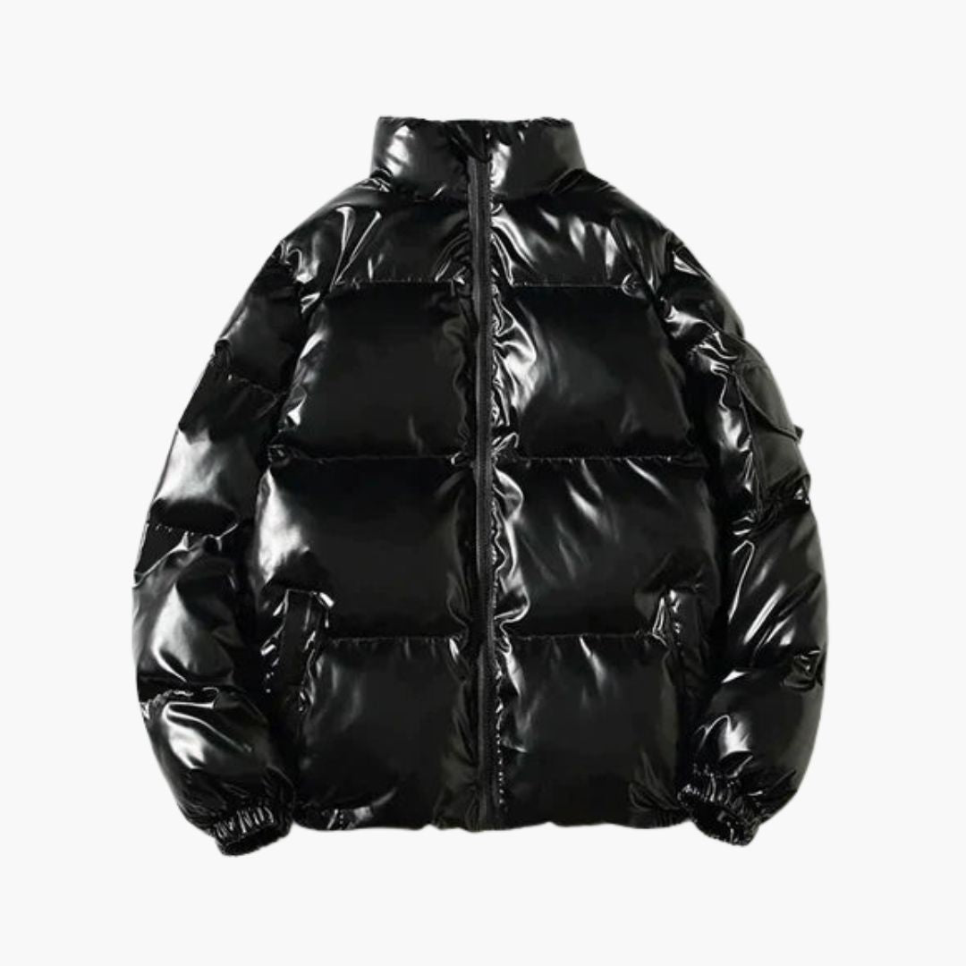 Elarova | Herren Daunenjacke mit Reißverschluss und langen Ärmeln