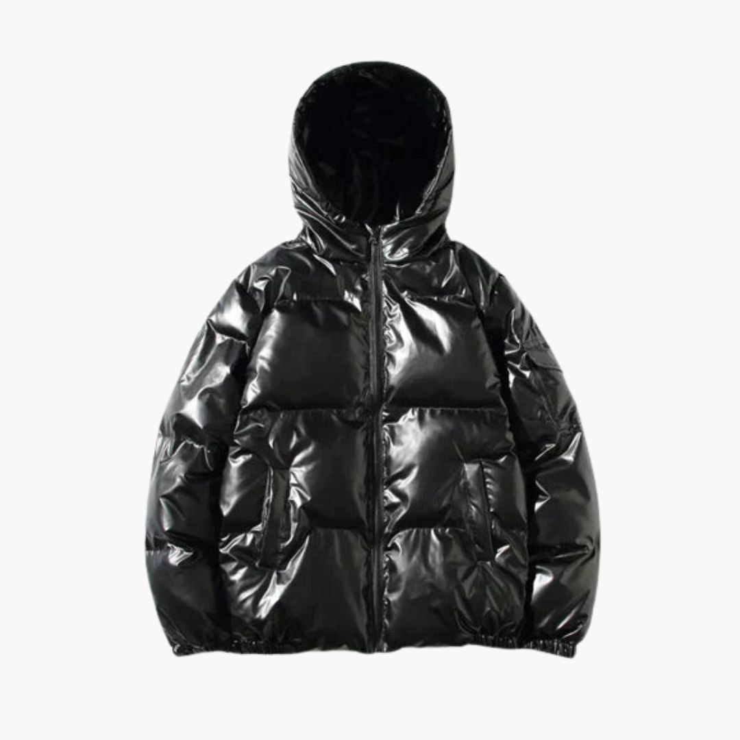 Elarova | Herren Daunenjacke mit Reißverschluss und langen Ärmeln