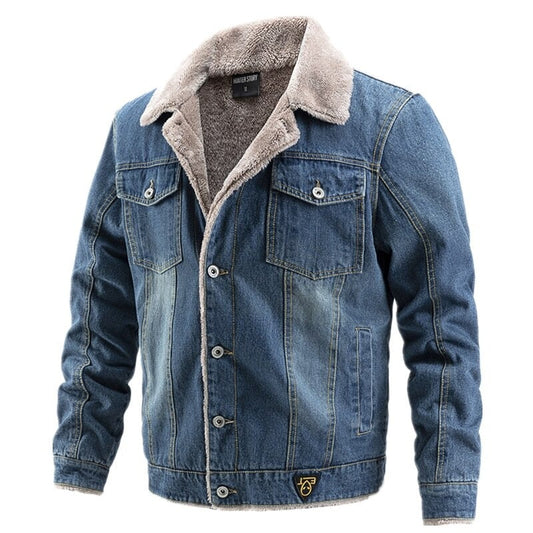 Elarova | Herren-Denimjacke mit Innenfutter