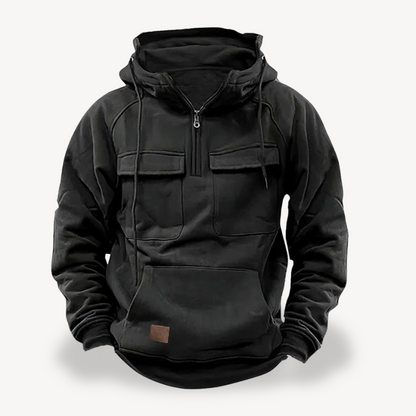 Elarova | Herren Fleece-Cargo-Hoodie