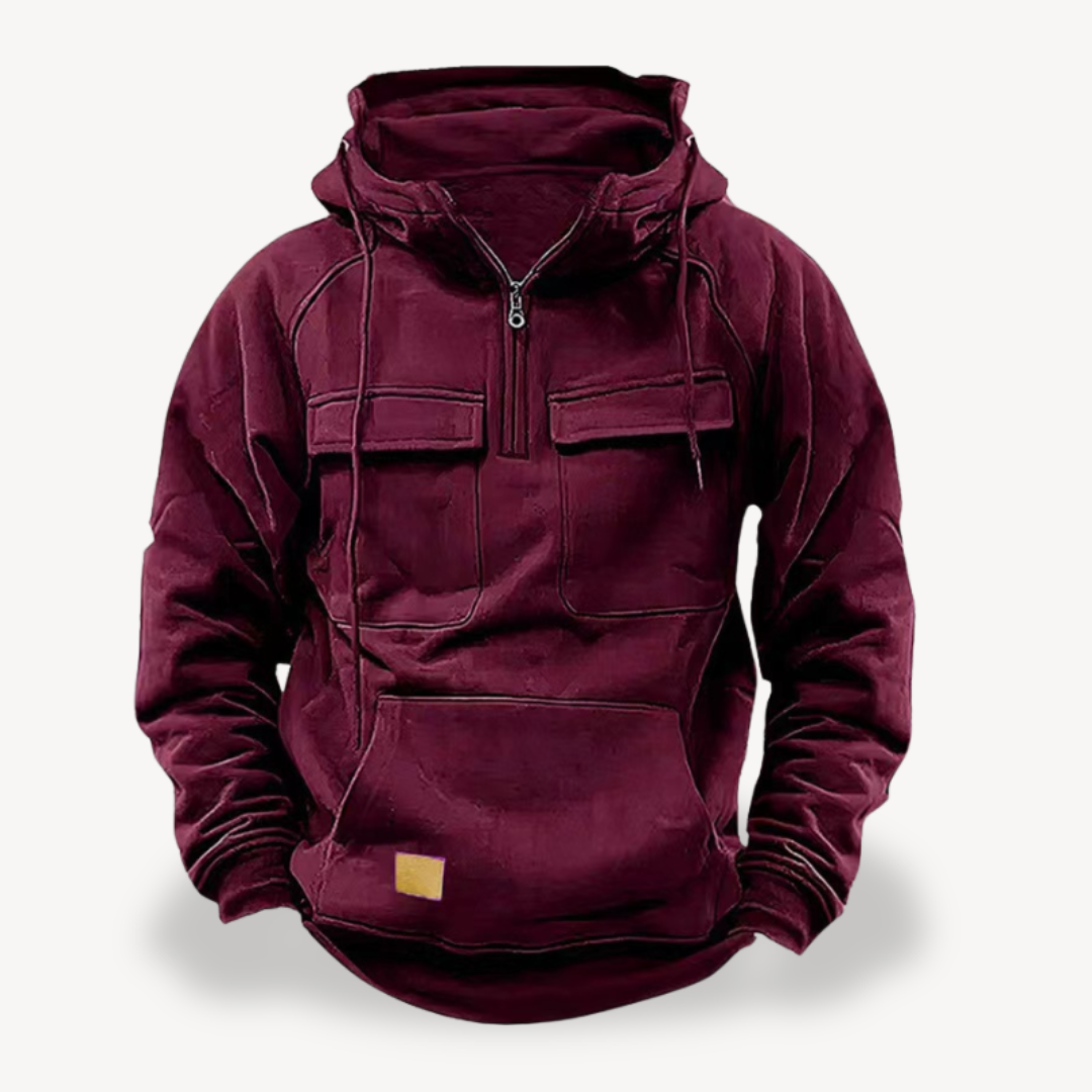 Elarova | Herren Fleece-Cargo-Hoodie