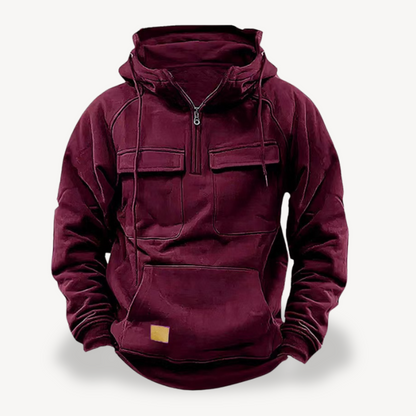 Elarova | Herren Fleece-Cargo-Hoodie