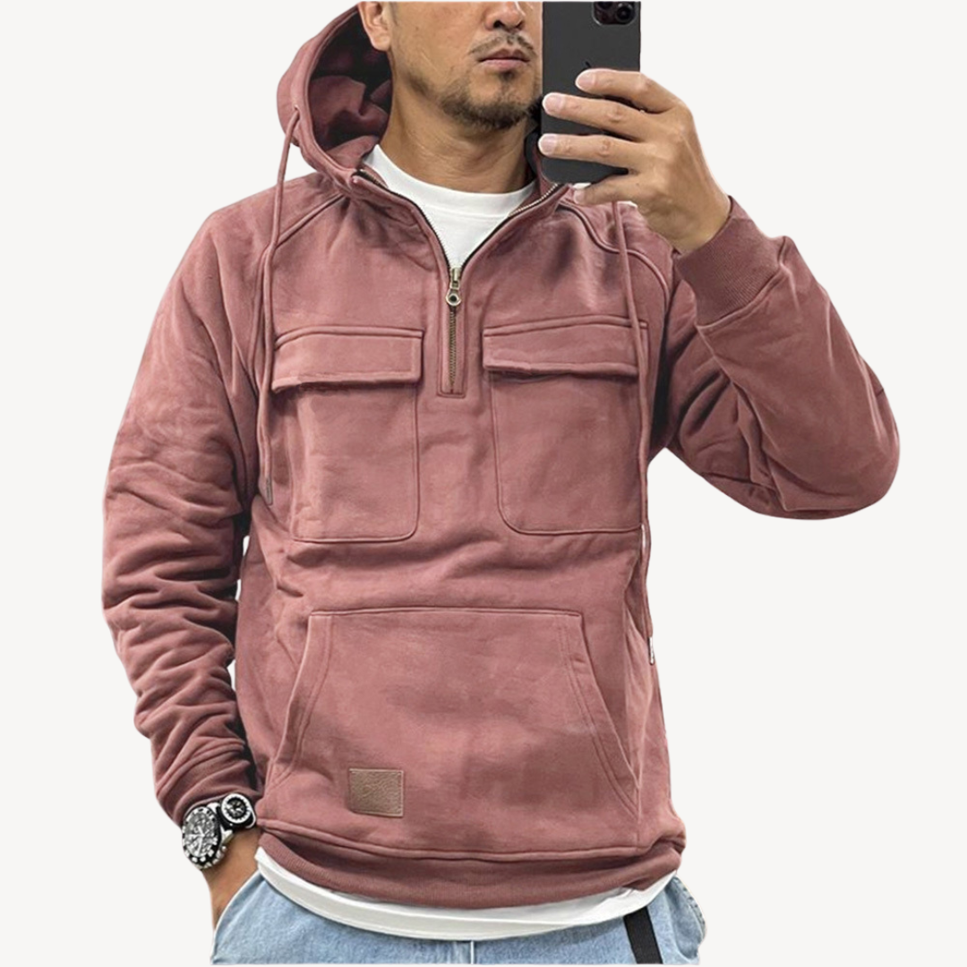 Elarova | Herren Fleece-Cargo-Hoodie