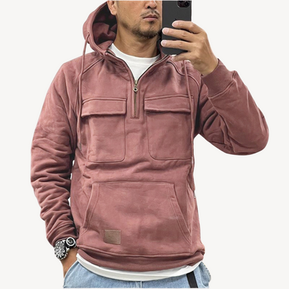 Elarova | Herren Fleece-Cargo-Hoodie