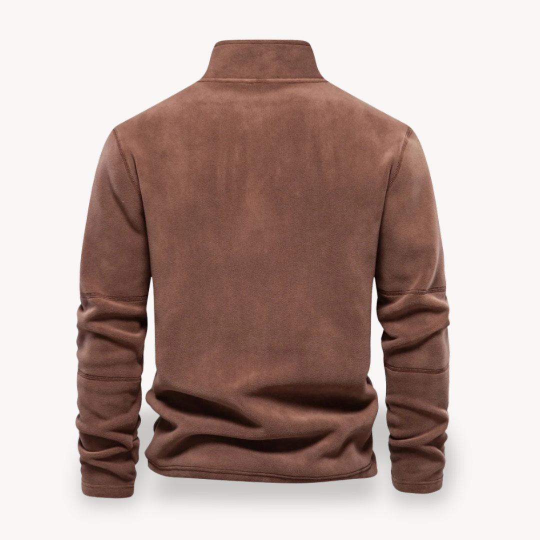 Elarova | Herren-Fleece-Sweatshirt mit Reißverschluss