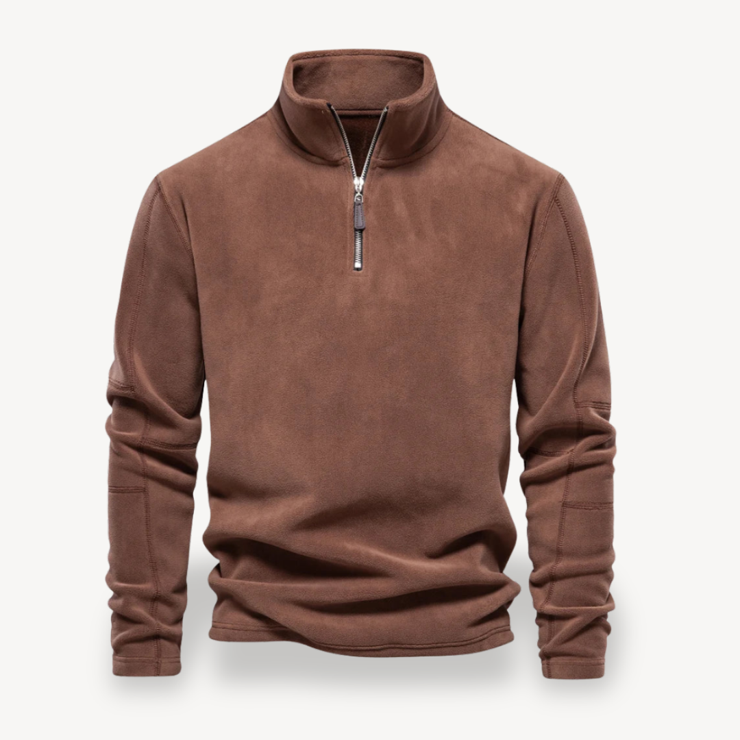 Elarova | Herren-Fleece-Sweatshirt mit Reißverschluss