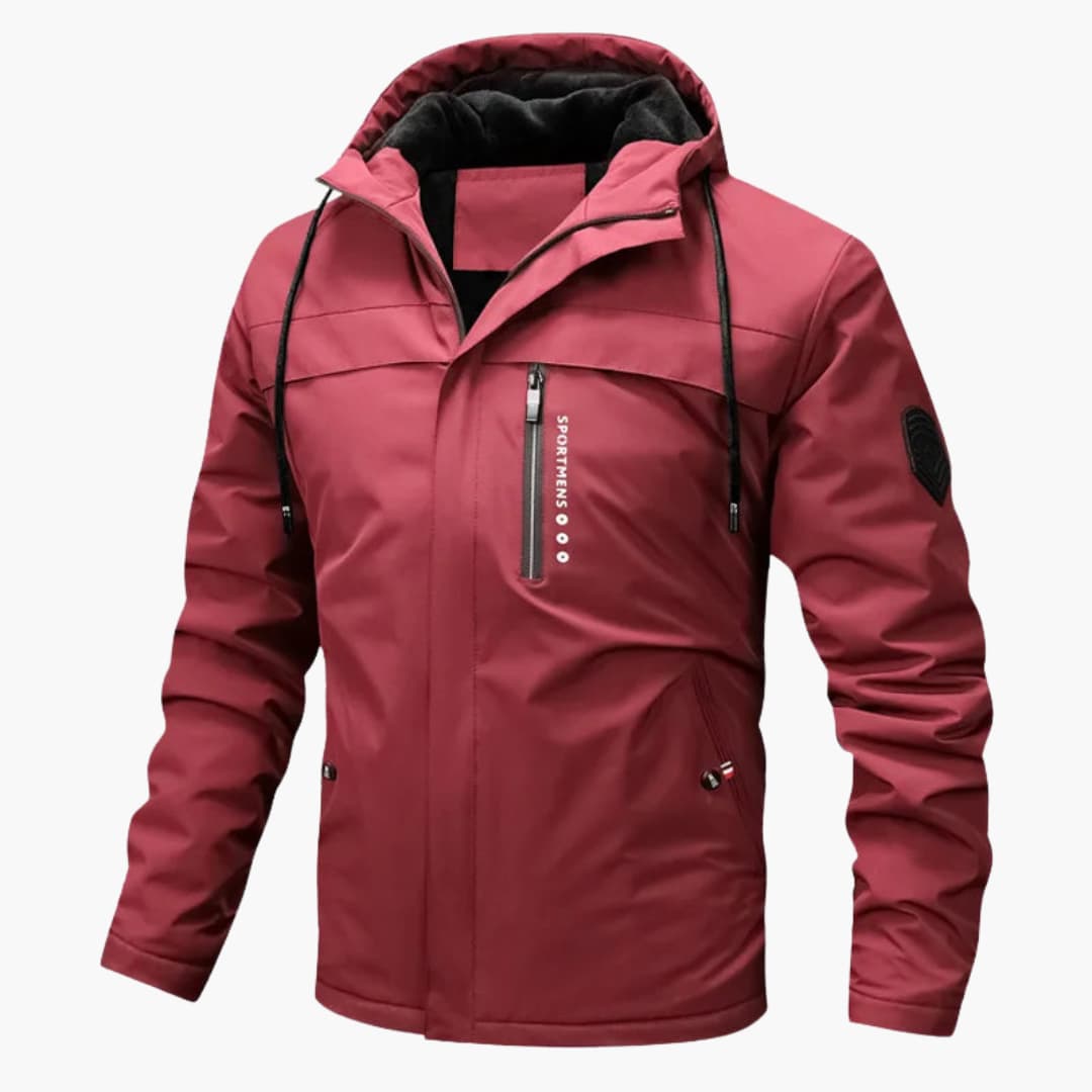 Elarova | Herren Fleecejacke mit Kapuze und durchgehendem Reißverschluss