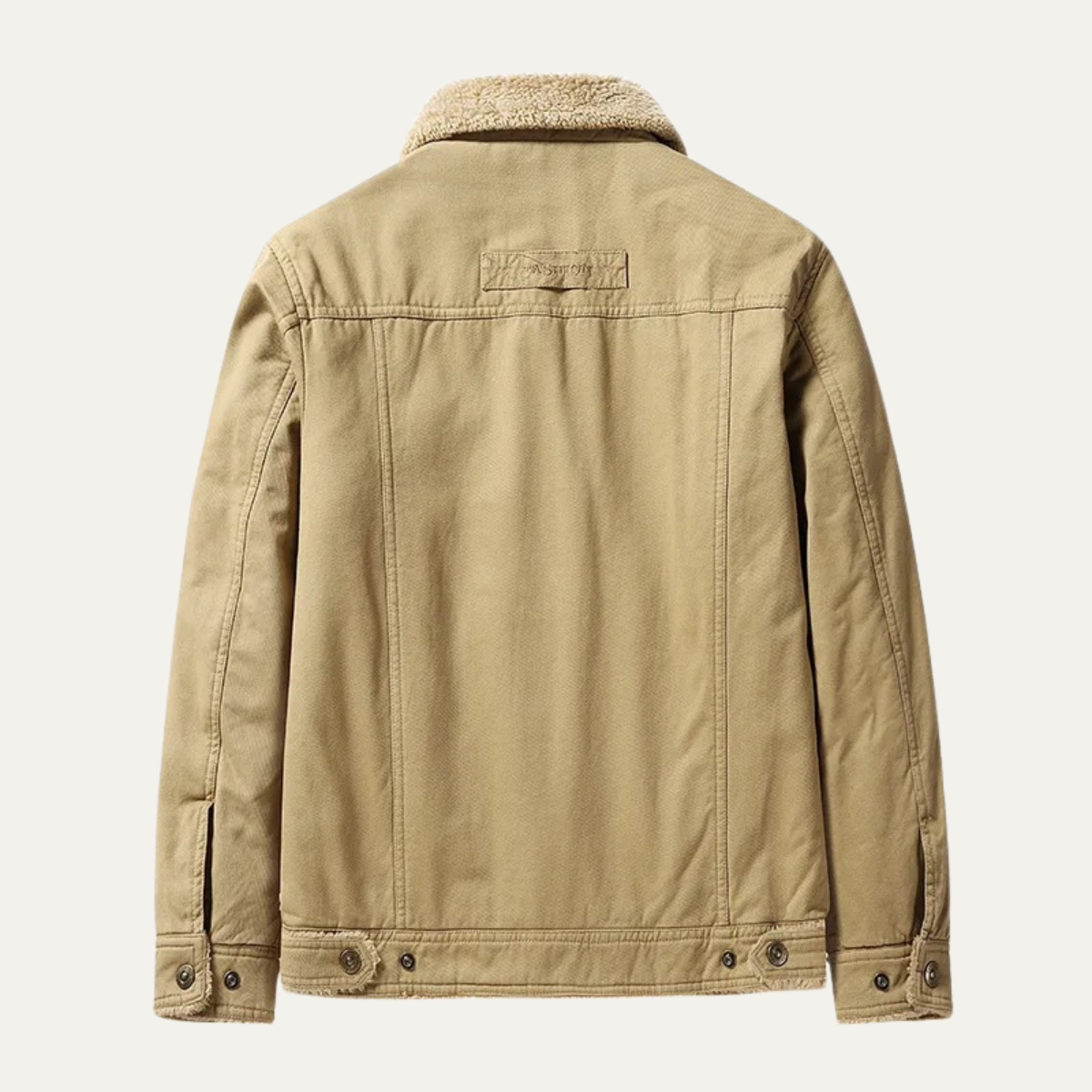 Elarova | Herren-Freizeitjacke mit Sherpa-Futter, Druckknöpfen und Taschen
