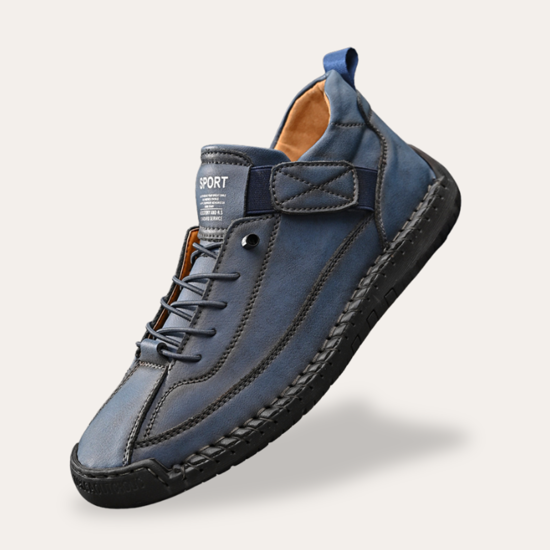 Elarova | Herren Freizeitschuhe aus Leder – Rutschfest & Bequem