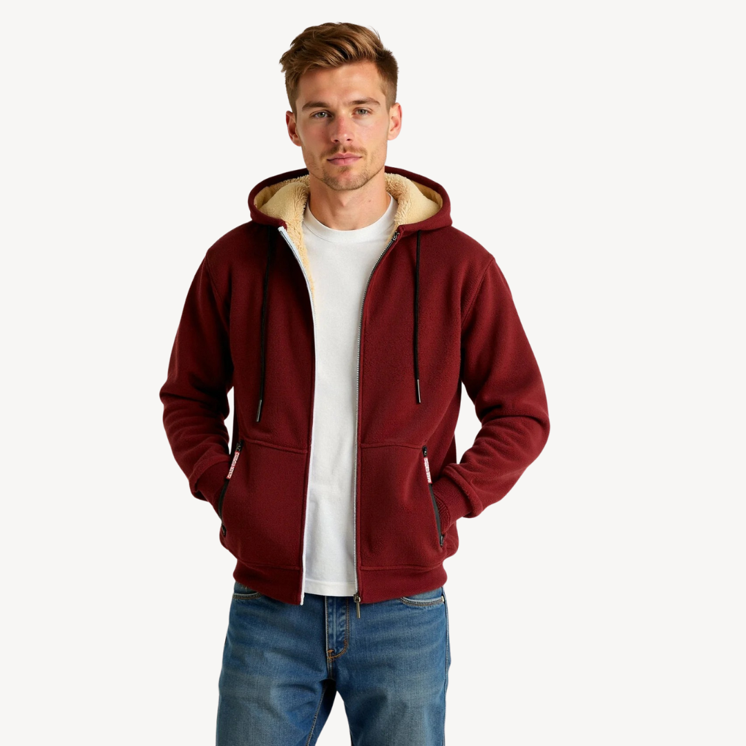 Elarova | Herren-Hoodie mit Fleecefutter