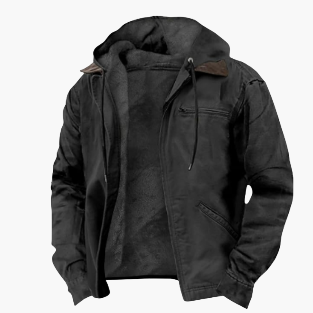 Elarova | Herren Jacke mit Kapuze und wärmendem Innenfutter