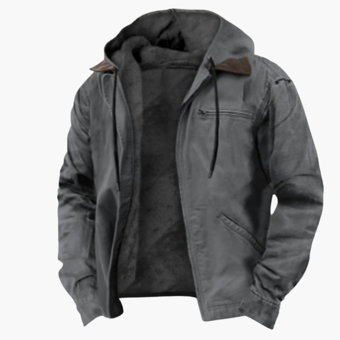 Elarova | Herren Jacke mit Kapuze und wärmendem Innenfutter