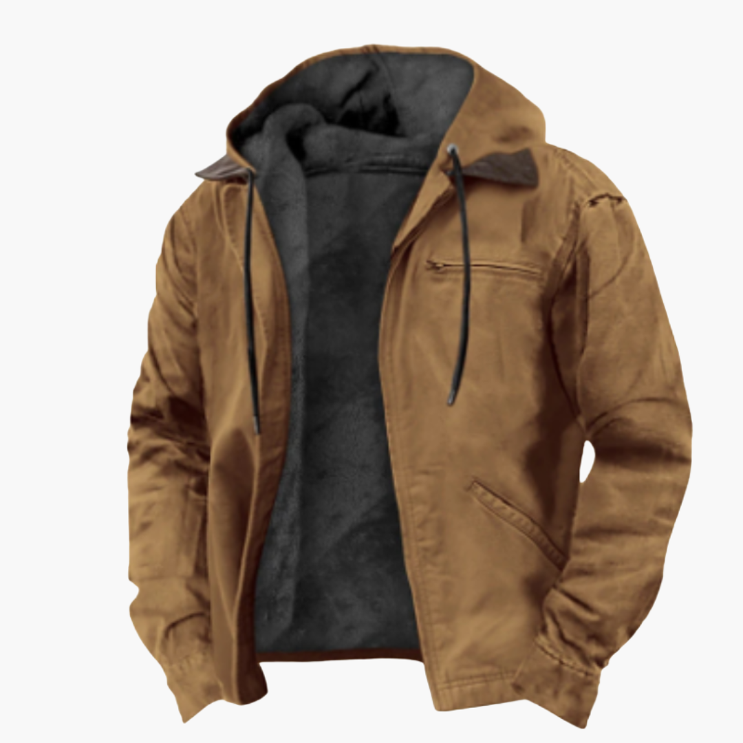 Elarova | Herren Jacke mit Kapuze und wärmendem Innenfutter