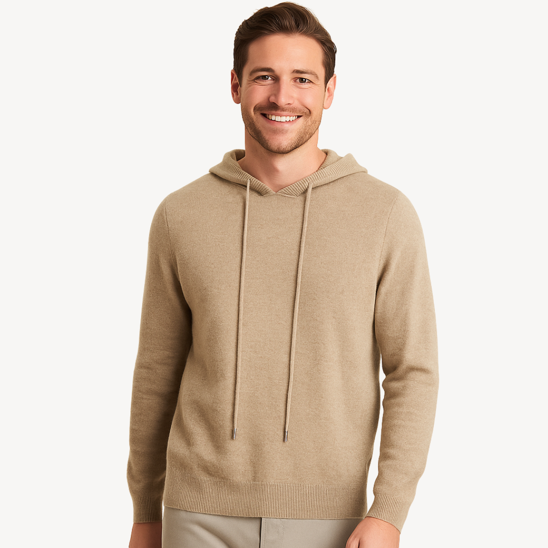 Elarova | Herren Kaschmir-Strick-Kapuzenpullover