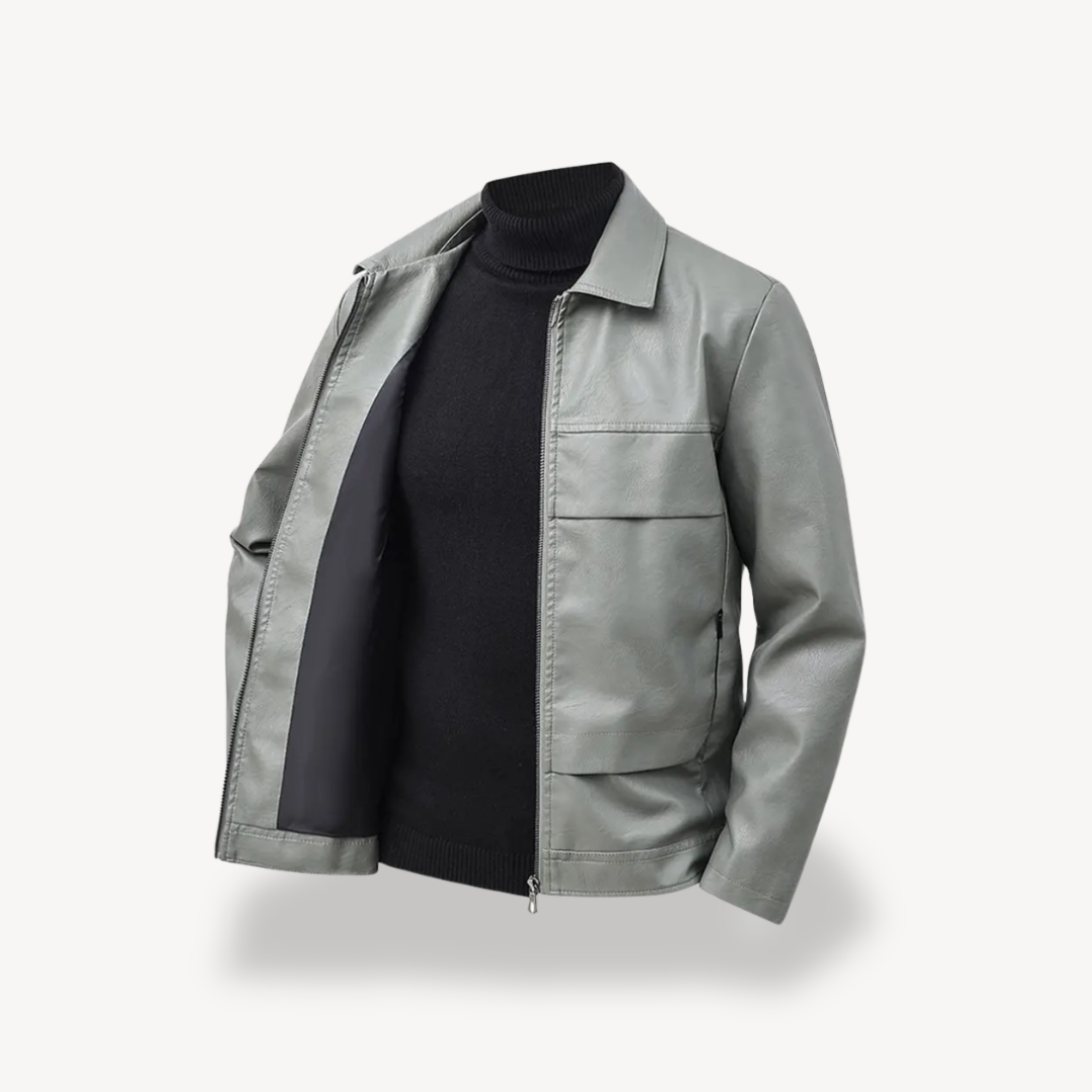 Elarova | Herren Kunstlederjacke