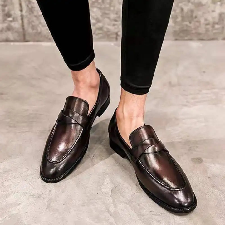 Elarova | Herren Lässig Leder Slipper Leder Slipper Für Männer