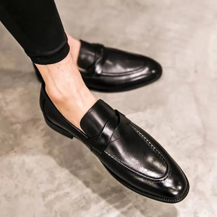 Elarova | Herren Lässig Leder Slipper Leder Slipper Für Männer