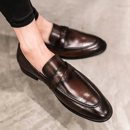 Elarova | Herren Lässig Leder Slipper Leder Slipper Für Männer