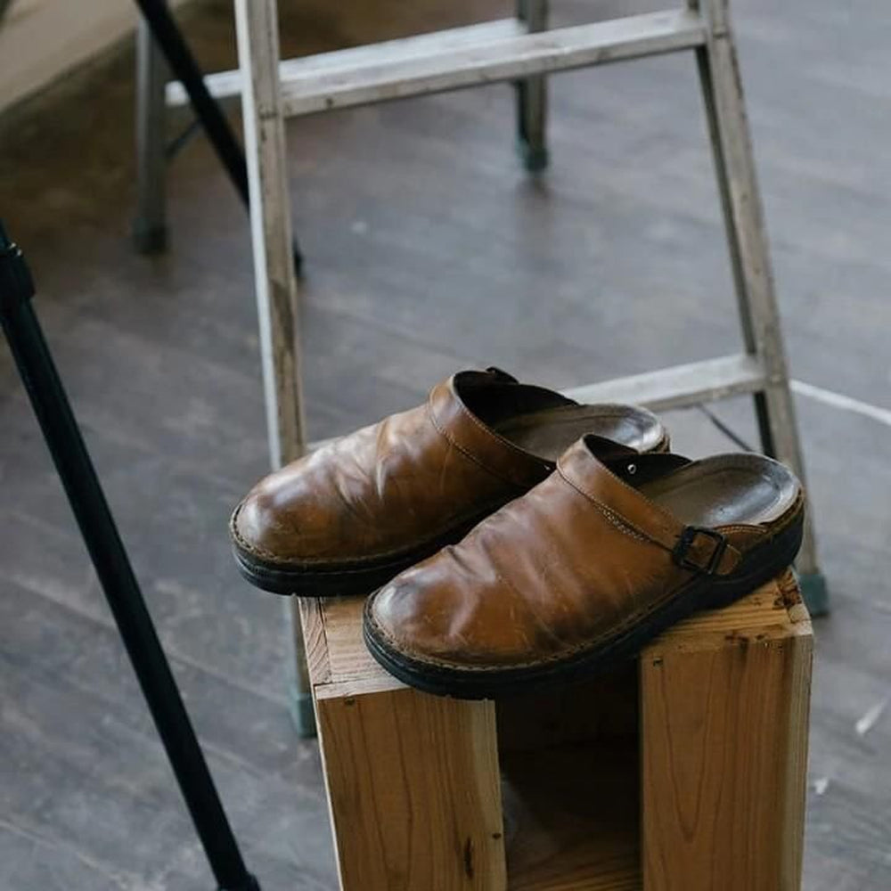 Elarova | Herren Leder Hausschuhe