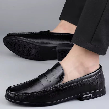 Elarova | Herren Leder Loafer Slip-On Freizeitschuhe