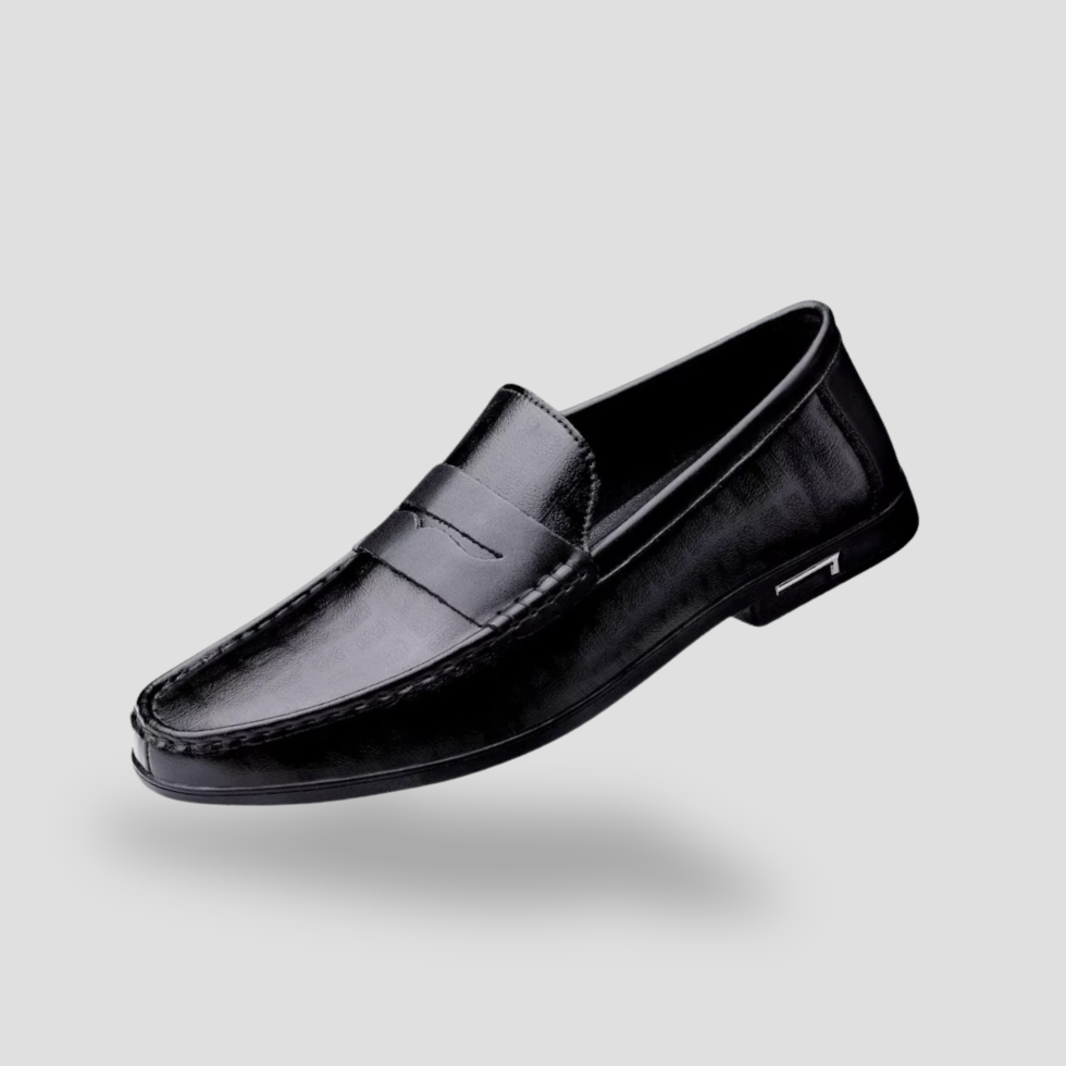 Elarova | Herren Leder Loafer Slip-On Freizeitschuhe