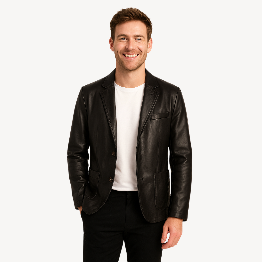 Elarova | Herren-Lederblazerjacke