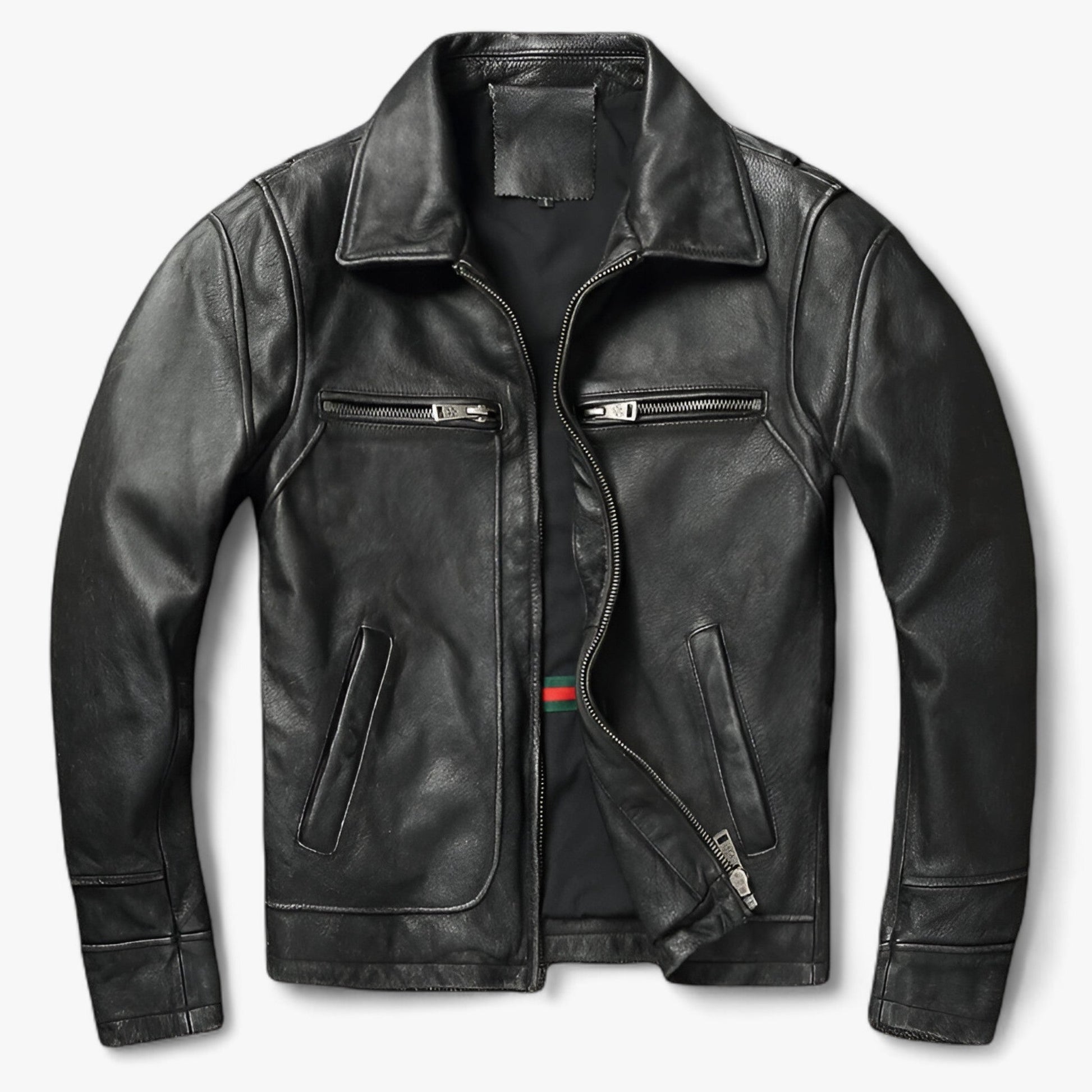 Elarova | Herren Lederblouson - Vintage Biker Wärme