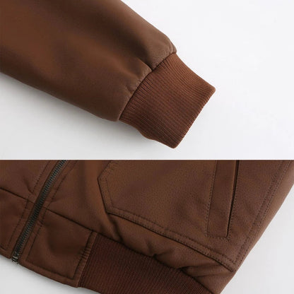 Elarova | Herren-Lederjacke mit Kapuze