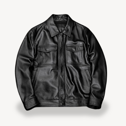 Elarova | Herren Lederjacke mit Taschen