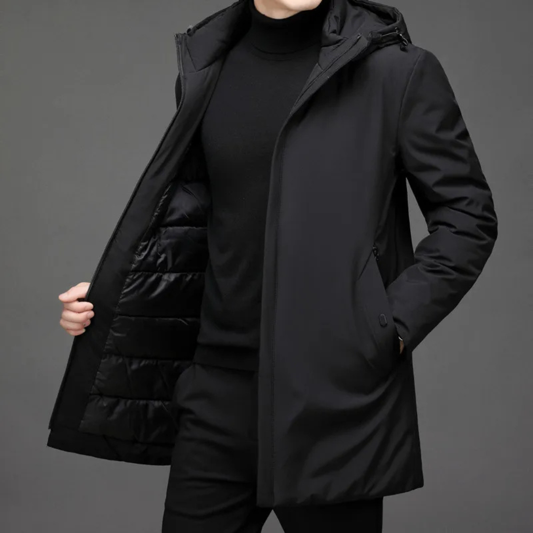 Elarova | Herren Leichte Windbreaker Lange Jacke