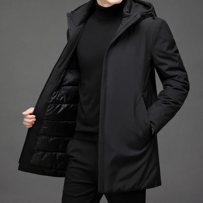 Elarova | Herren Leichte Windbreaker Lange Jacke
