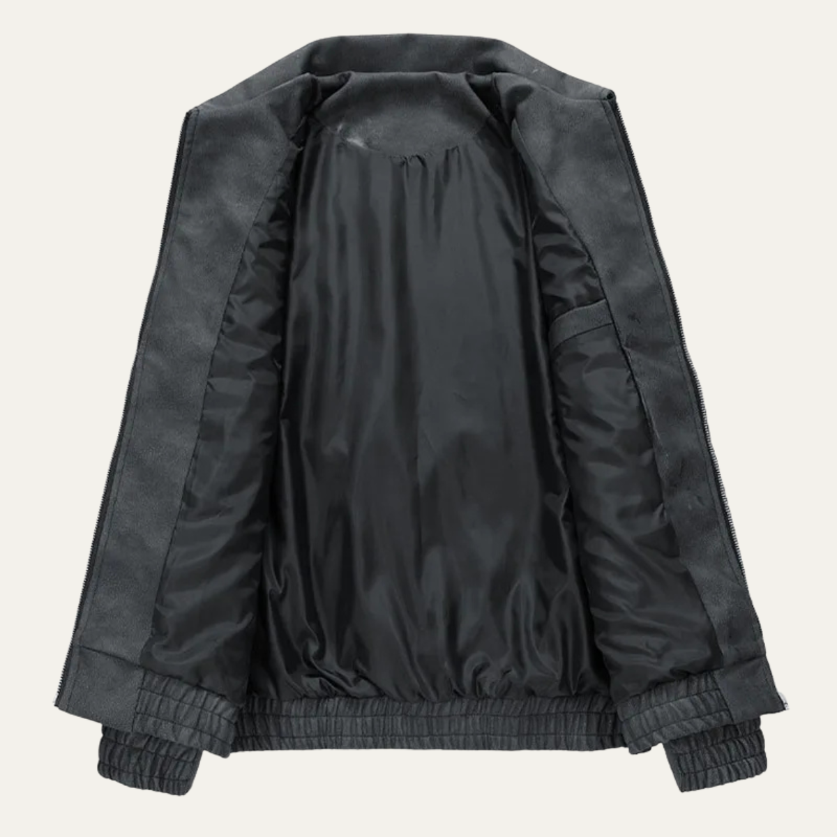 Elarova | Herren Leichtgewichtiger Wildleder Bomberjacke mit Reißverschluss