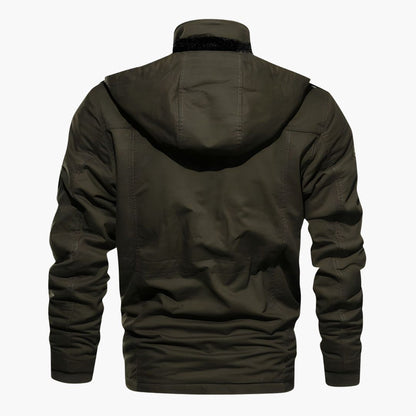 Elarova | Herren Militärjacke mit Kapuze und mehreren Taschen