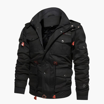 Elarova | Herren Militärjacke mit Kapuze und mehreren Taschen