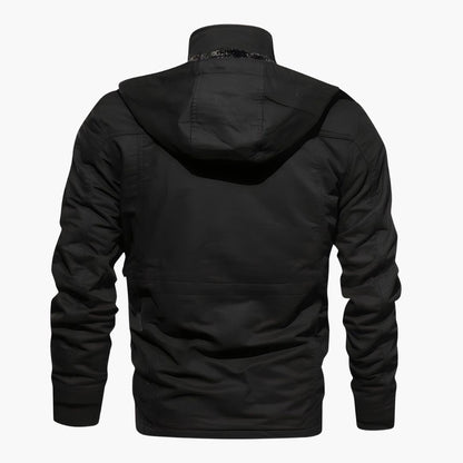 Elarova | Herren Militärjacke mit Kapuze und mehreren Taschen