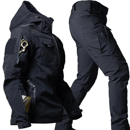 Elarova | Herren Outdoor Taktik Kapuzenjacke Und Cargo Hosen Satz
