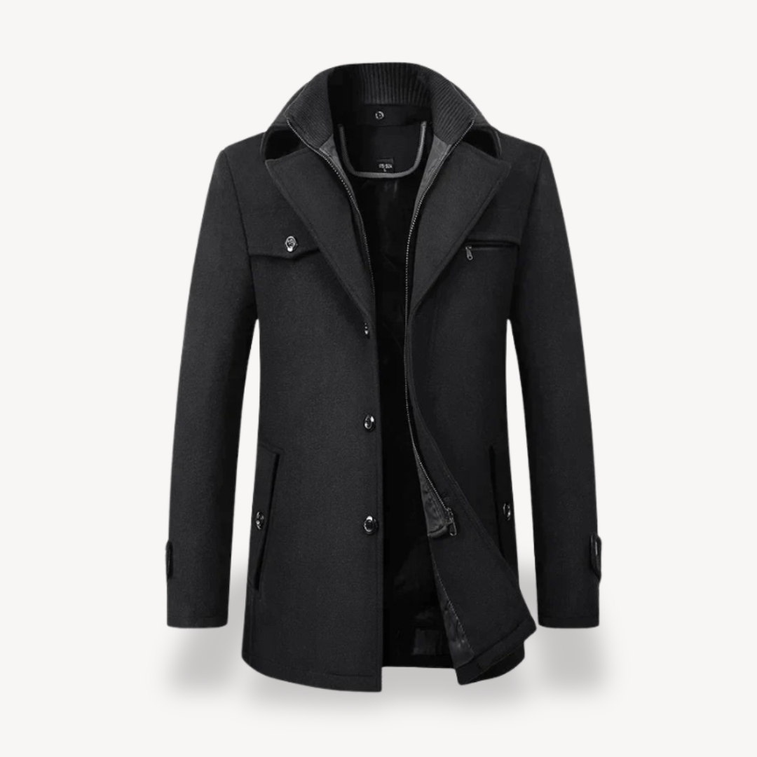 Elarova | Herren-Peacoat aus Wollmischung