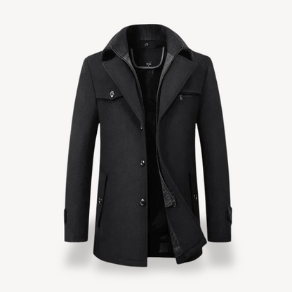 Elarova | Herren-Peacoat aus Wollmischung