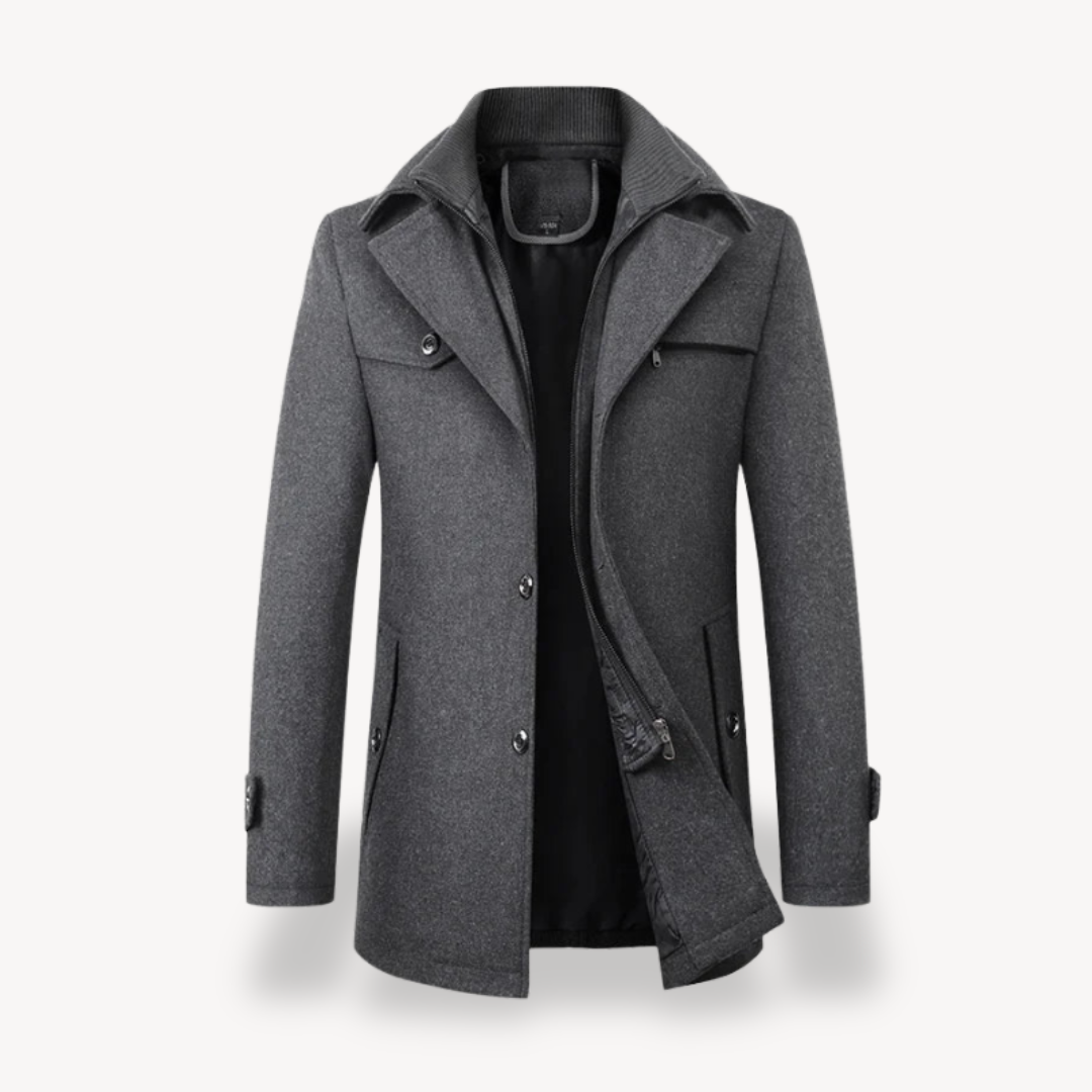 Elarova | Herren-Peacoat aus Wollmischung
