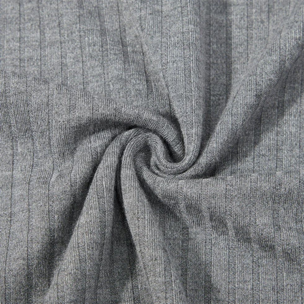 Elarova | Herren-Poloshirt aus Baumwolle mit langen Ärmeln, Slim Fit, geripptes Oberteil mit V-Ausschnitt