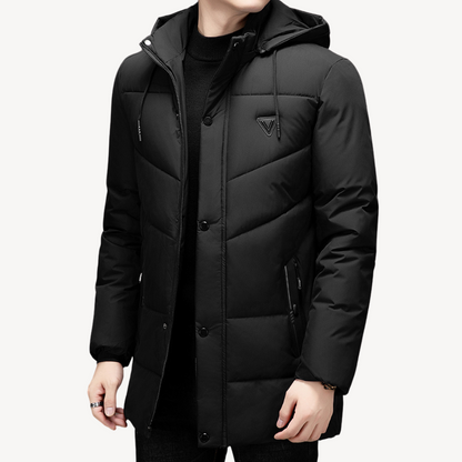 Elarova | Herren Pufferjacke mit wasserdichtem Wintermantel und Kapuze