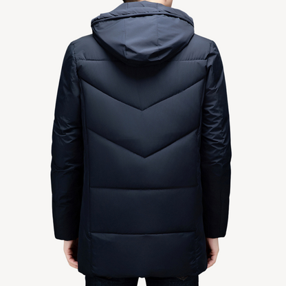 Elarova | Herren Pufferjacke mit wasserdichtem Wintermantel und Kapuze