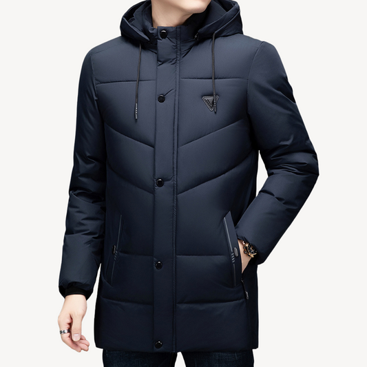 Elarova | Herren Pufferjacke mit wasserdichtem Wintermantel und Kapuze