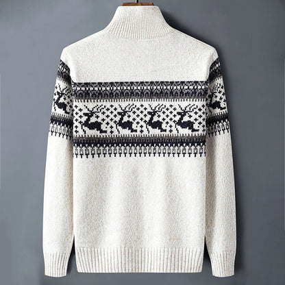 Elarova | Herren Pullover mit halbem Reißverschluss