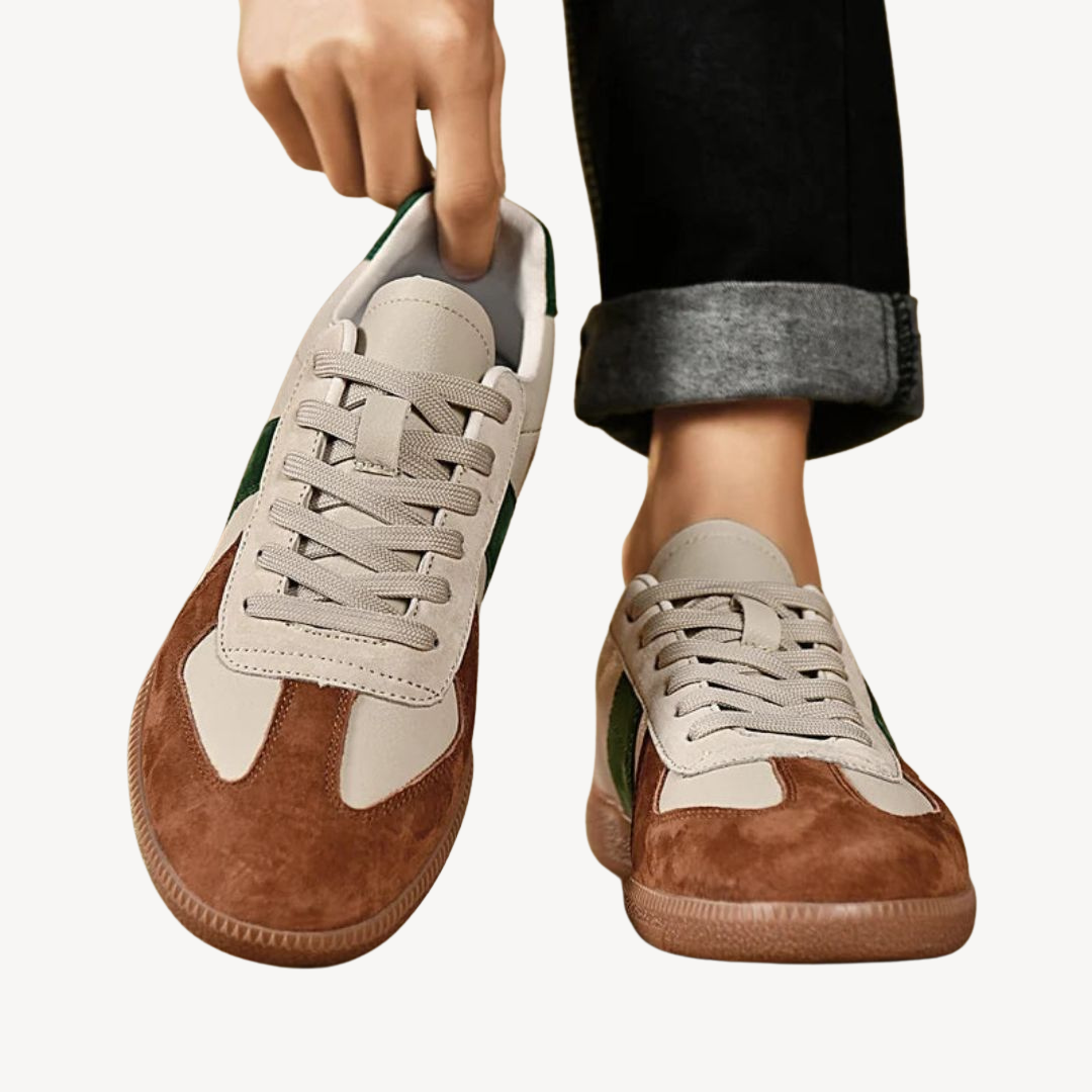 Elarova | Herren Retro Luxus Leder Sneakers