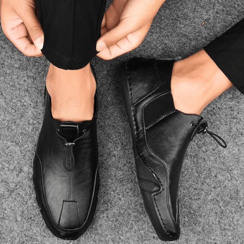 Elarova | Herren Schuhe Echtes Leder Herren Slipper Komfortabel & Trendy