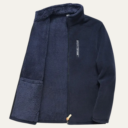 Elarova | Herren-Sherpa-Fleecejacke mit durchgehendem Reißverschluss