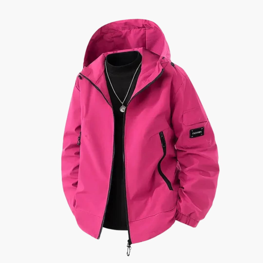 Elarova | Herren Skijacke mit Kapuze, Reißverschluss und mehreren Taschen