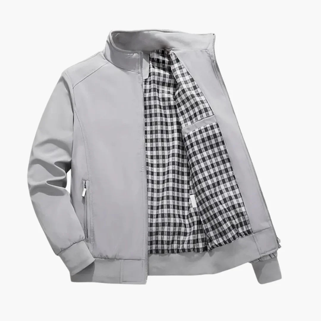 Elarova | Herren Slim Fit Bomberjacke mit durchgehendem Reißverschluss